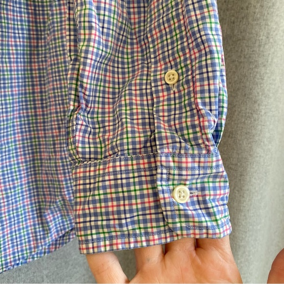 Ralph Lauren Men's Blue and Red Striped Button Down Shirt size Large - Picture 5 of 6